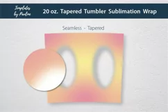 yellow pink Seamless Round Photo Tumbler Wrap for Sublimation