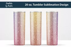 Yellow Purple Glitter Seamless Sublimation Tumbler Design for 20 oz skinny tumbler