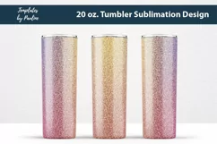 Yellow Purple Glitter Seamless Sublimation Tumbler Wraps for 20 oz skinny tumbler