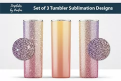 Yellow Purple Glitter Seamless Sublimation Tumbler Wraps for 20 oz skinny tumbler