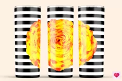 rose flower tumbler ideas. yellow and blue rose skinny tumbler wrap. striped tumbler