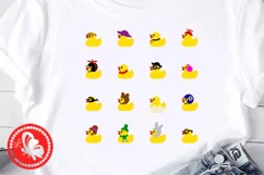 Yellow rubber ducks Svg Cricut png pdf jpg T shirt design Product Image 2