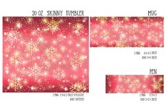 Yellow snowflakes sublimation design for tumbler and mug