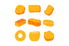 yellow sponge set cartoon Product Image 1