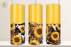 Yellow Sunflower Country Western Tumbler Wrap Sublimation Product Image 1