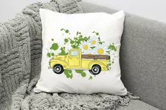 Yellow Truck With Flowers | PNG Sublimation Product Image 4