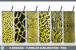 Bundle of six Yellow sublimation tumbler designs
