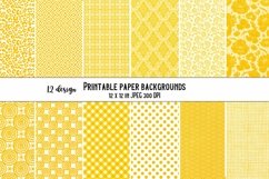 yellow watercolor digital paper pattern background