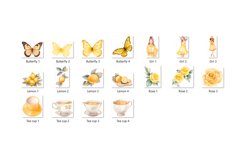 Yellow Watercolor Girl Clipart
