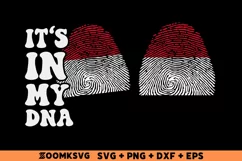 It's in my DNA Yemen Flag Fingerprint Sublimation PNG, SVG Product Image 1