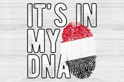 It's in my DNA Yemen Flag Fingerprint PNG Sublimation Product Image 1