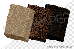 Three color sesame yeosgangjeong bar PNG SVG Korean snack Product Image 1