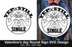 Valentine's Day Round Sign Design - to love laughter and hap Product Image 6