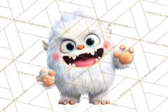 Christmas Yeti PNG, Funny Winter Clip Art Product Image 2