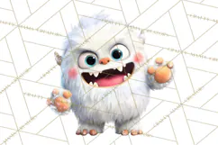 Christmas Yeti PNG, Funny Winter Clip Art Product Image 2