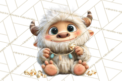 Christmas Yeti PNG, Funny Winter Clip Art Product Image 3