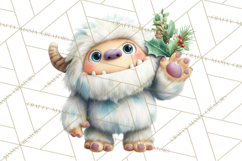 Christmas Yeti PNG, Funny Winter Clip Art Product Image 4