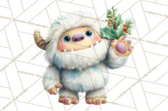 Christmas Yeti PNG, Funny Winter Clip Art Product Image 4
