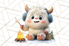 Christmas Yeti PNG, Funny Winter Clip Art Product Image 5