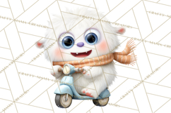 Christmas Yeti PNG, Funny Winter Clip Art Product Image 3