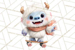 Christmas Yeti PNG, Funny Winter Clip Art Product Image 4