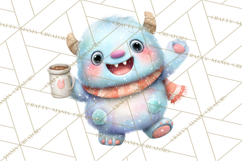 Christmas Yeti PNG, Funny Winter Clip Art Product Image 2