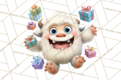 Christmas Yeti PNG, Funny Winter Clip Art Product Image 3