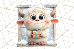 Christmas Yeti PNG, Funny Winter Clip Art Product Image 4