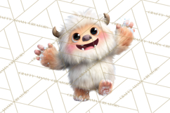 Christmas Yeti PNG, Funny Winter Clip Art Product Image 2
