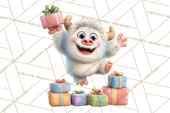 Christmas Yeti PNG, Funny Winter Clip Art Product Image 5