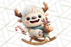 Christmas Yeti PNG, Funny Winter Clip Art Product Image 3