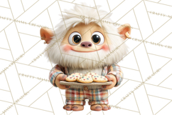 Christmas Yeti PNG, Funny Winter Clip Art Product Image 4