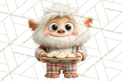 Christmas Yeti PNG, Funny Winter Clip Art Product Image 4