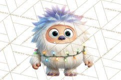 Christmas Yeti PNG, Funny Winter Clip Art Product Image 3