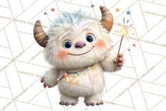 Christmas Yeti PNG, Funny Winter Clip Art Product Image 4