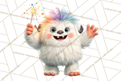 Christmas Yeti PNG, Funny Winter Clip Art Product Image 2
