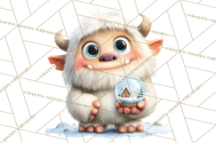 Christmas Yeti PNG, Funny Winter Clip Art Product Image 3