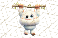 Christmas Yeti PNG, Funny Winter Clip Art Product Image 4