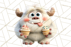 Christmas Yeti PNG, Funny Winter Clip Art Product Image 4