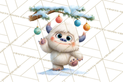 Christmas Yeti PNG, Funny Winter Clip Art Product Image 3