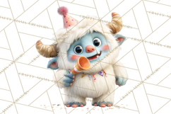Christmas Yeti PNG, Funny Winter Clip Art Product Image 5