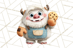 Christmas Yeti PNG, Funny Winter Clip Art Product Image 5