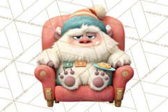 Christmas Yeti PNG, Funny Winter Clip Art Product Image 2