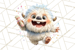 Christmas Yeti PNG, Funny Winter Clip Art Product Image 5