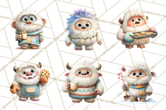 Christmas Yeti PNG, Funny Winter Clip Art Product Image 2