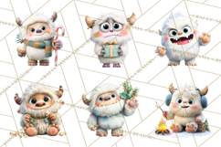 Christmas Yeti PNG, Funny Winter Clip Art Product Image 3