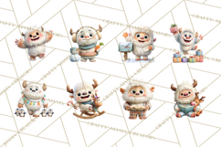 Christmas Yeti PNG, Funny Winter Clip Art Product Image 5