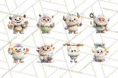 Christmas Yeti PNG, Funny Winter Clip Art Product Image 6