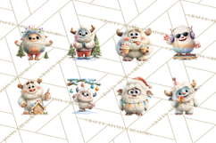 Christmas Yeti PNG, Funny Winter Clip Art Product Image 7
