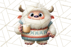 Christmas Yeti PNG, Funny Winter Clip Art Product Image 2